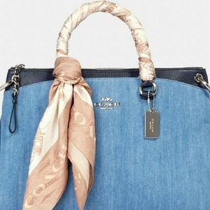 ❤Coach | Horse & Carriage Print Square Silk Scarf